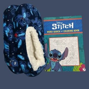 Disney Stitch Slipper Socks - Blue and White